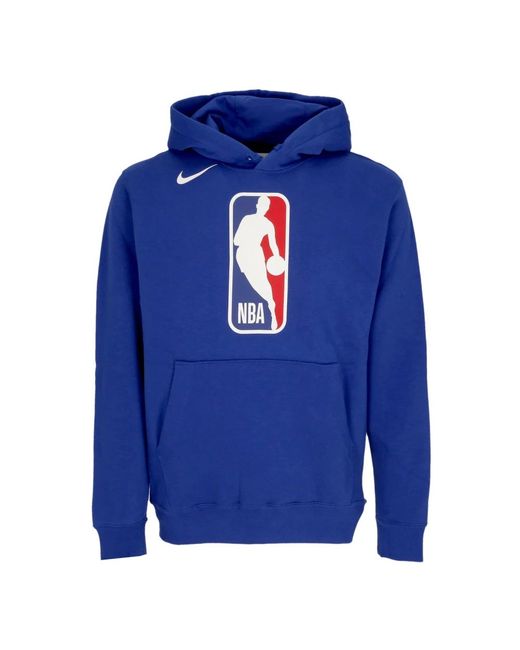 Nike Fitness ,Blauw ,Katoen Nba Team Hoodie Blauw in het Blue voor heren