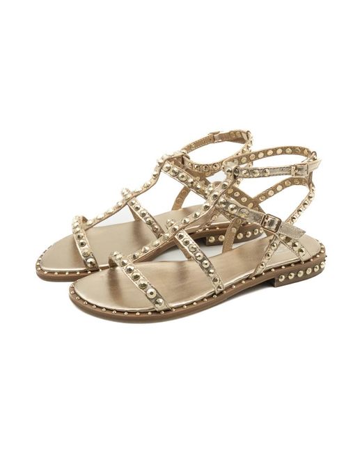 Ash Metallic Flat Sandals