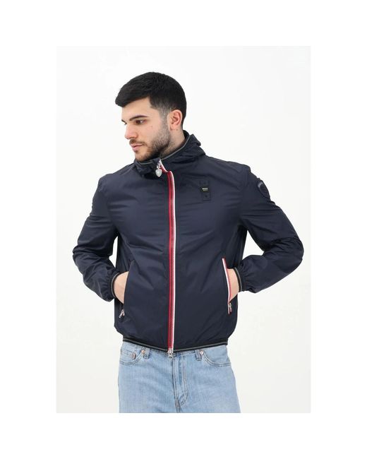 Blauer Jassen ,Blauw ,Blauwe Windjack Lente Zomer in het Blue voor heren