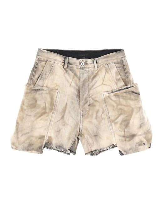 Rick Owens Natural Denim Shorts for men