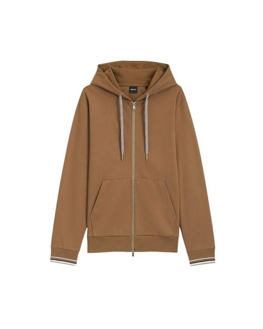 Boss Brown Zip-Throughs for men