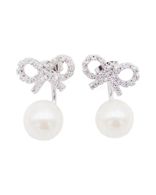 Self-Portrait White Silberne Bijoux Ohrringe