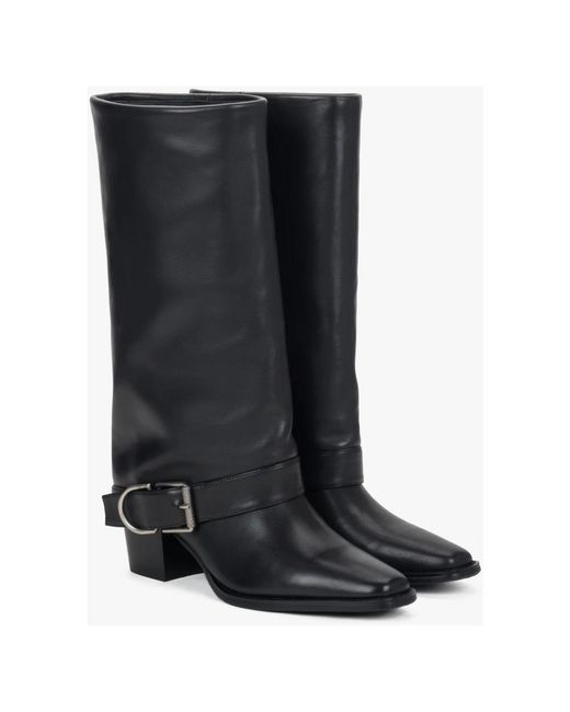 ESTRO Black Cowboy Boots