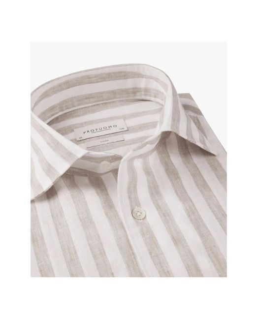 Profuomo White Casual Shirts for men