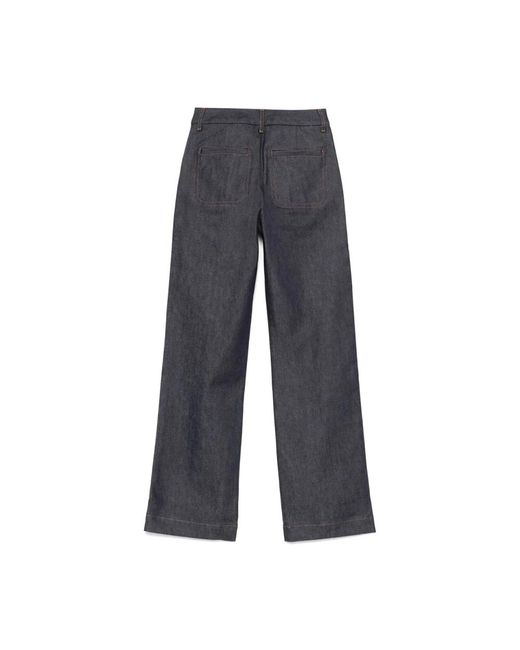 A.P.C. Gray Wide Jeans