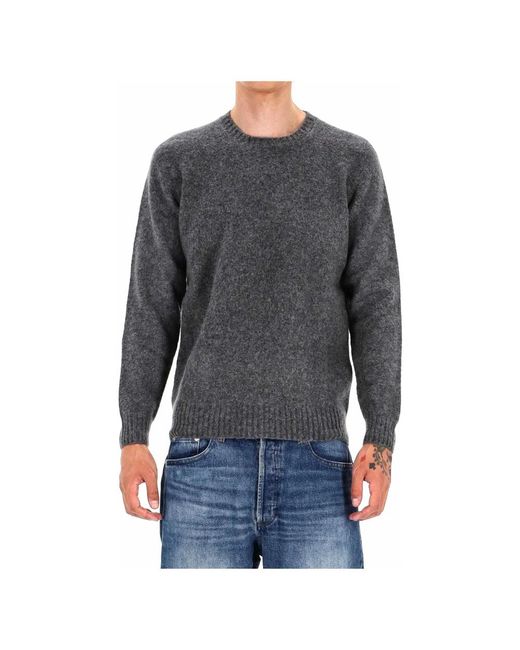 Drumohr Gray Round-Neck Knitwear for men