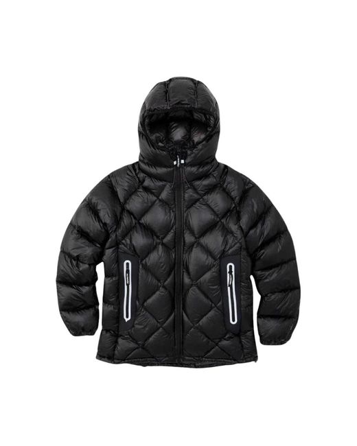 And Wander Jassen ,Zwart ,Nylon Diamond Stitch Down Jas in het Black voor heren