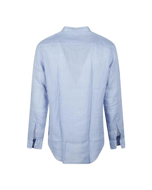 Altea Clark Lange Mouw Shirt in het Blue voor heren