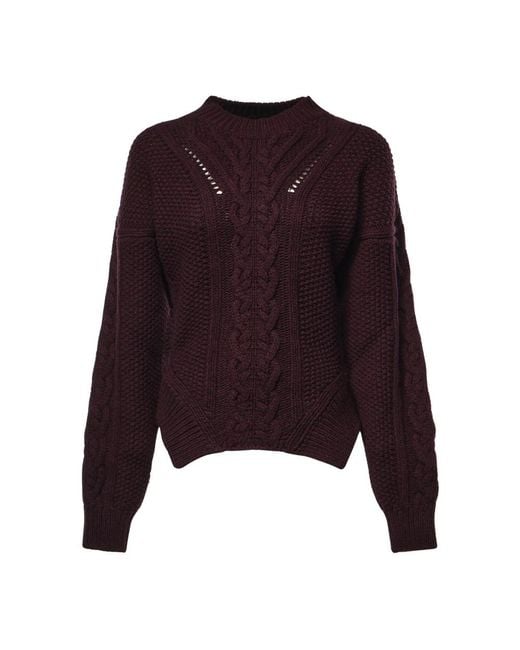 Dondup Purple Round-Neck Knitwear
