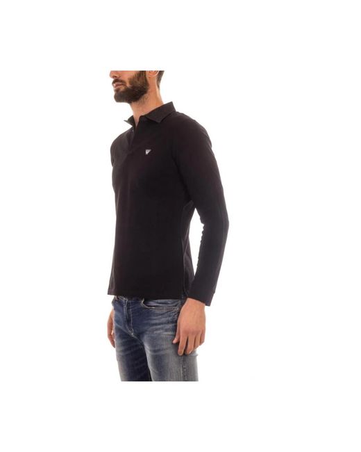 Armani Jeans Black Polo Shirts for men