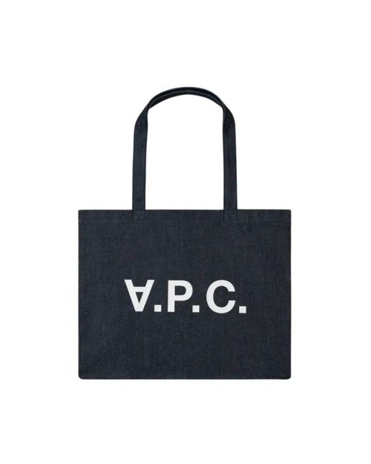A.P.C. Blue Daniela indigo einkaufstasche