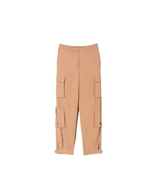 Twinset Natural Straight Trousers