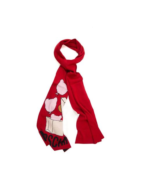 Moschino Red Winter Scarves