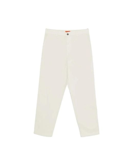 Barena White Straight Trousers for men