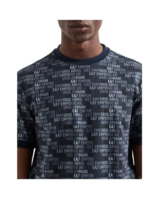 EA7 Blue T-Shirts for men