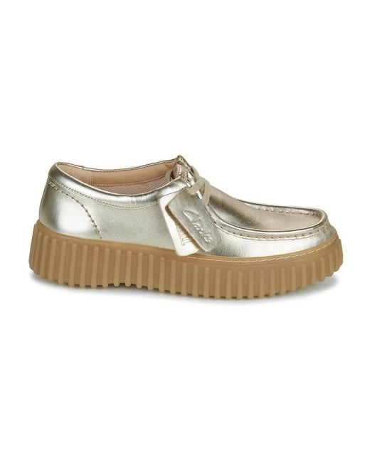 Clarks White Laced Shoes