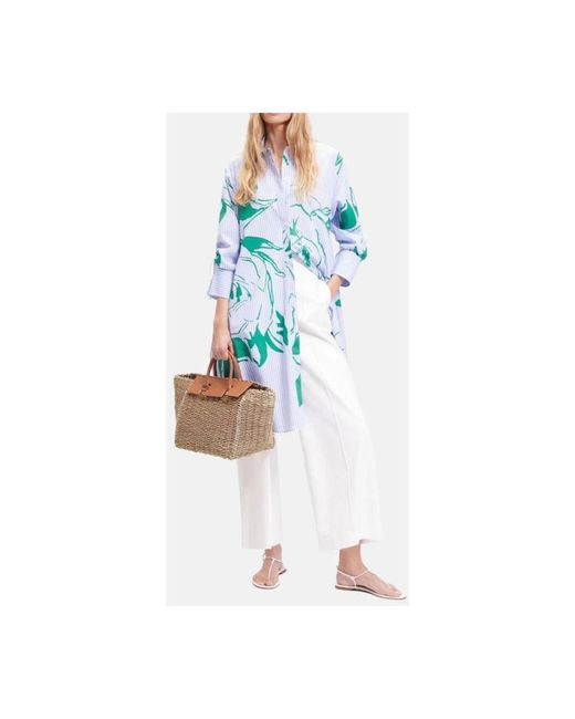 Carolina Herrera Blue Shirt Dresses