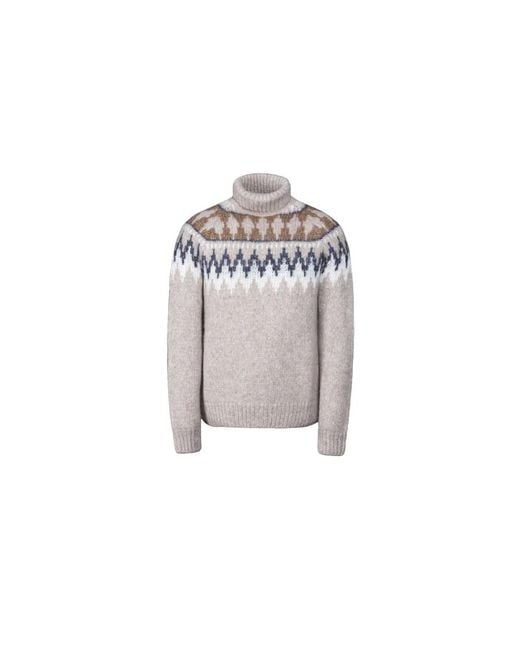 Turtlenecks di Moorer in Natural da Uomo