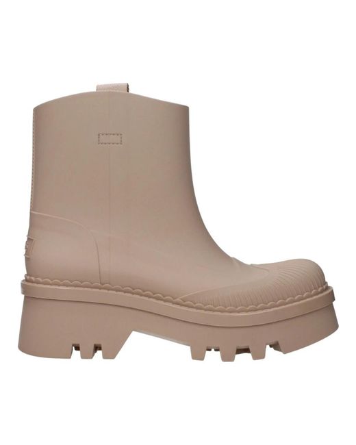 Chloé Brown Rain Boots
