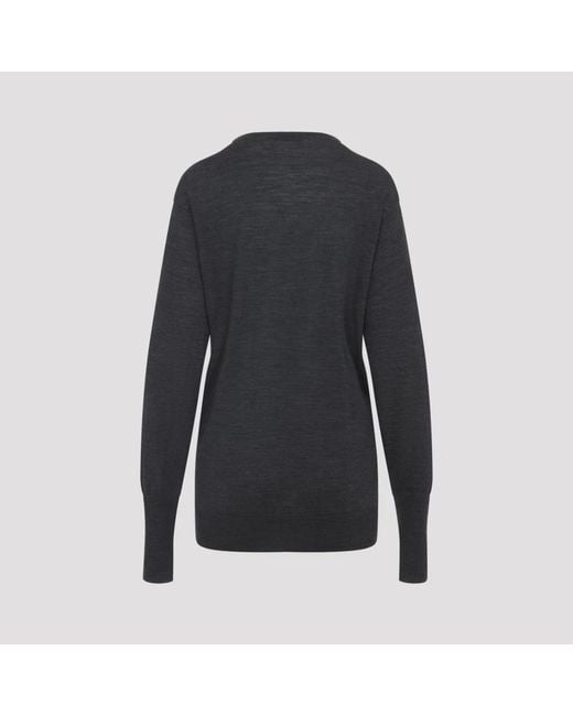 V-Neck Knitwear Alberta Ferretti de color Black