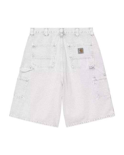 Carhartt White Denim Shorts for men