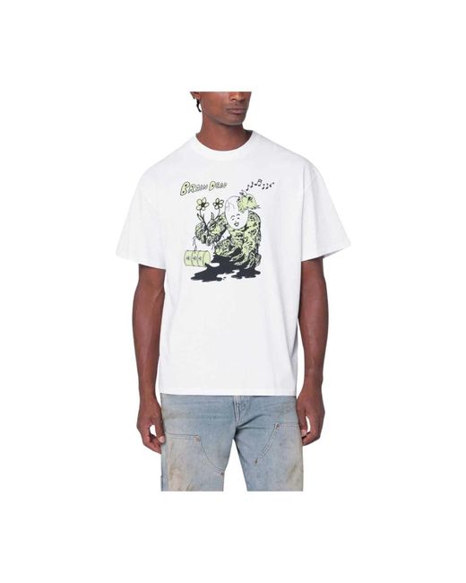 T-Shirts Brain Dead de hombre de color White