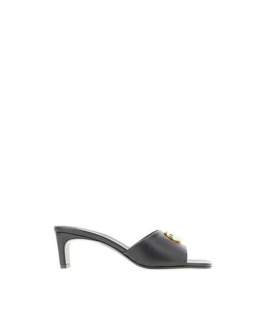 Gucci Gray Heeled Mules