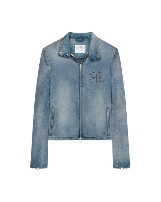 Courreges Blue Denim Jackets for men