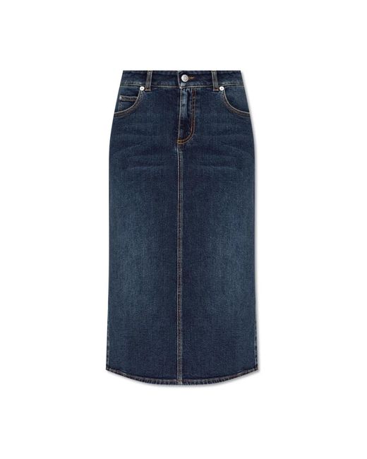 McQueen Denim Rok in het Blue