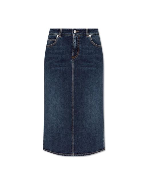 McQueen Denim Rok in het Blue
