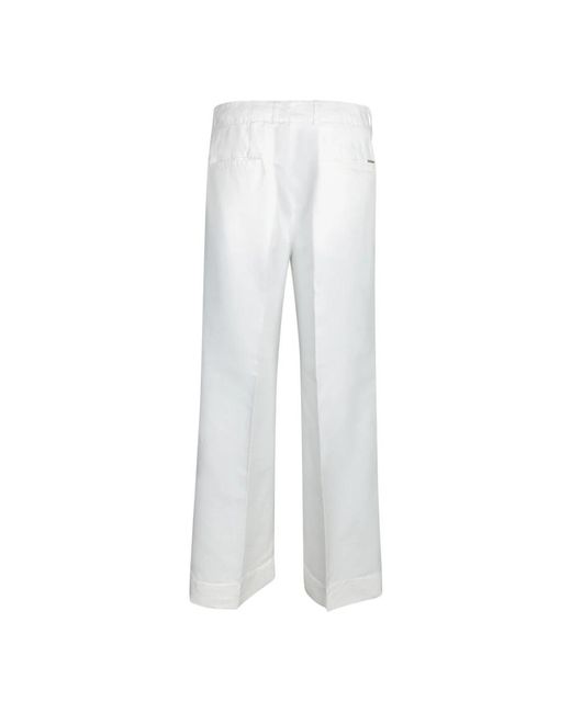 Incotex Wide Trousers in het White