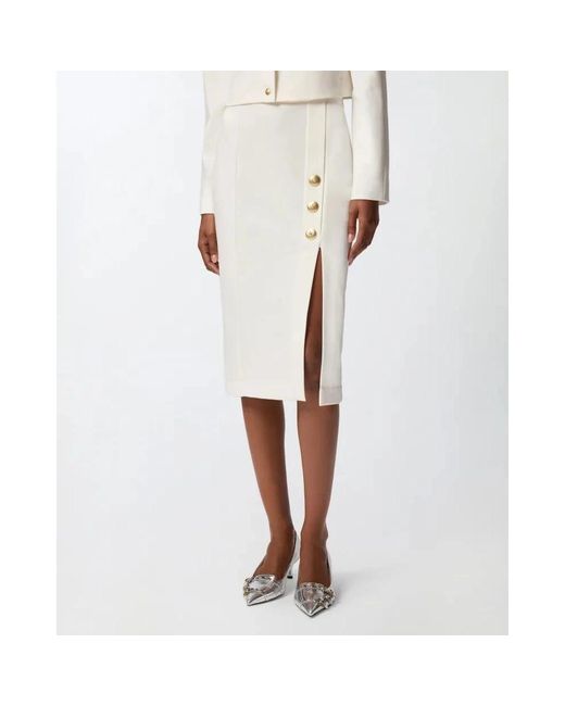Pinko White Midi Skirts