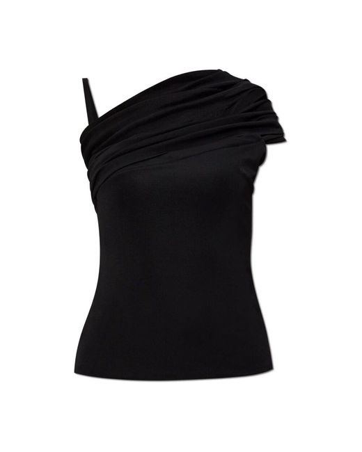 Sleeveless Tops Versace en coloris Black