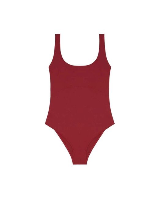 Lido Badmode ,Rood ,Elegante Zwarte Badpak in het Red