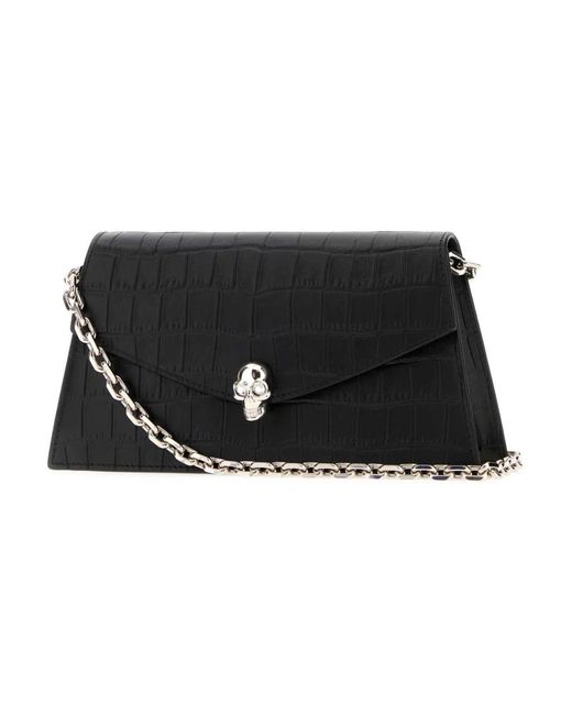 McQueen Black Shoulder Bags
