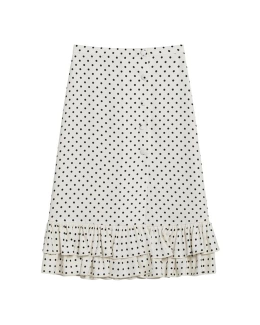 Valentino Natural Midi Skirts