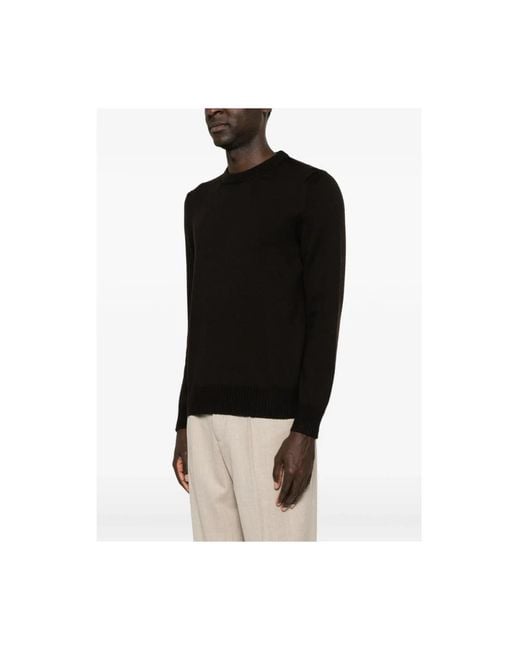 La Fileria Black Round-Neck Knitwear for men