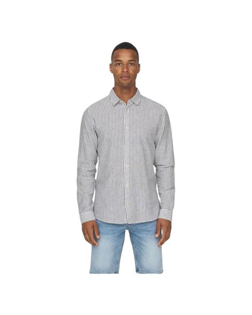 Only & Sons Gray Casual Shirts for men