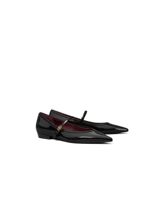 Tory Burch Black Ballerina Shoes