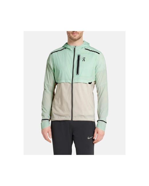 On Shoes Fitness ,Groen ,Weather Jacket in het Green voor heren