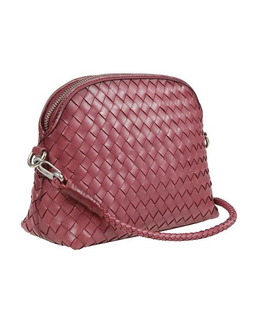 Dragon Diffusion Red Chunky Fellini Leder Schultertasche