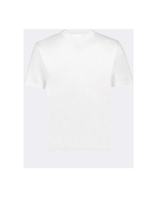 Palm Angels Logo print rundhals t-shirt in White für Herren