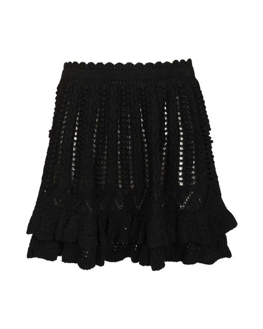 Isabel Marant Nelle Flared Mini Rok in het Black