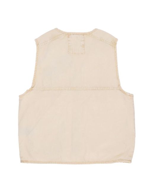 Alpha Industries Jassen ,Denim Vintage Denim Rits Vest Wit in het Natural voor heren