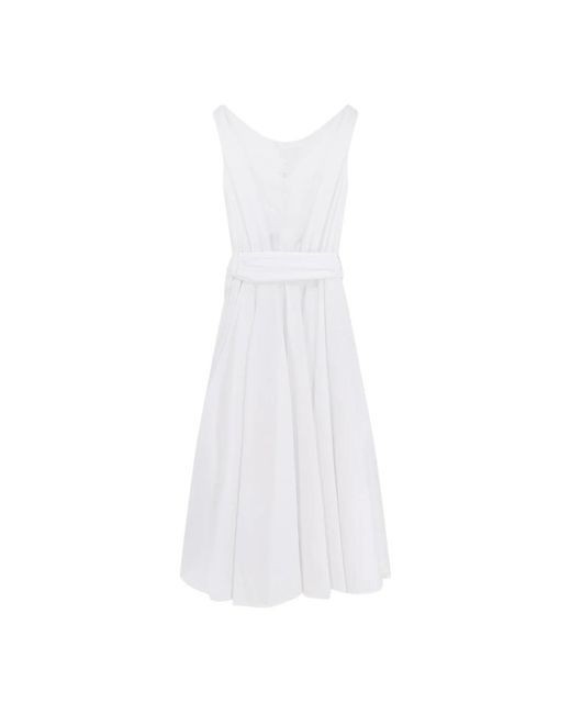 Lavi White Midi Dresses