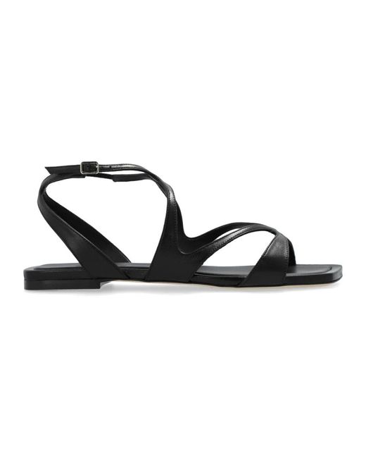 Jimmy Choo Black Flat Sandals