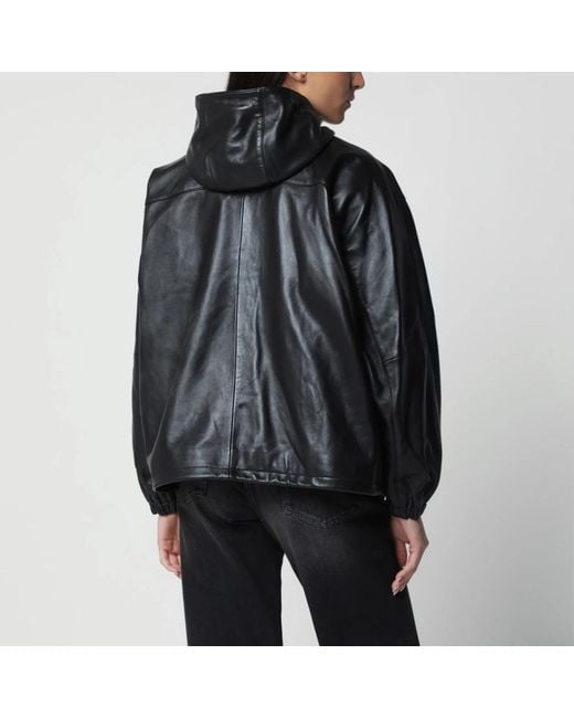 Rohe Black Leather Jackets
