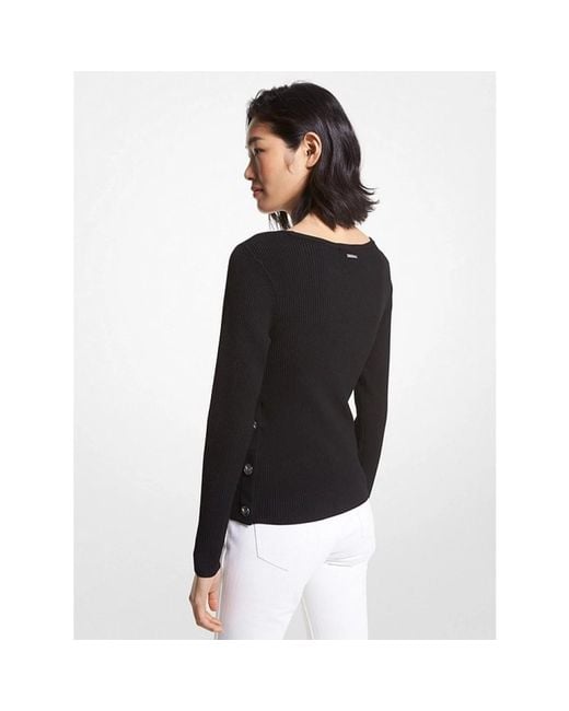 Michael Kors Truien & Vesten ,Zwart ,Trui Met Ronde Hals in het Black
