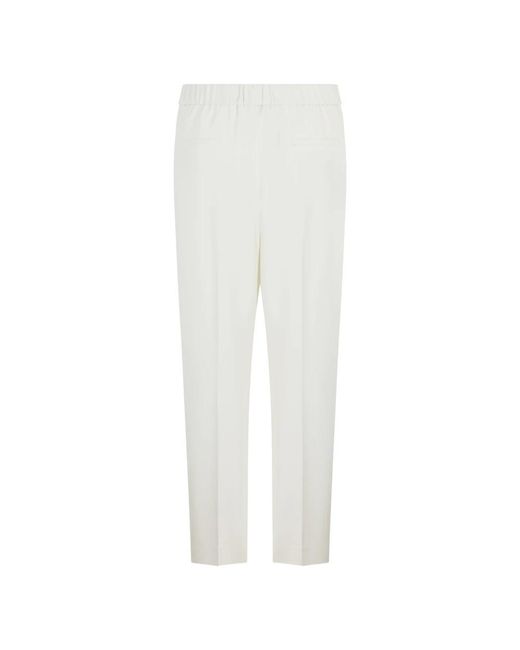 Peserico White Straight Trousers