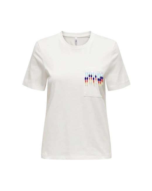Life t-shirt con tasca di ONLY in White